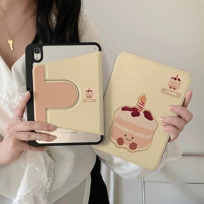 奶油小蛋糕 療癒感黃色系平板保護套1