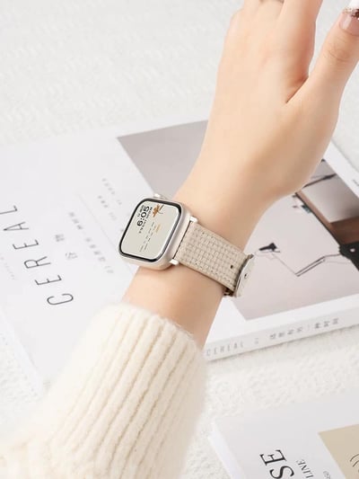 華夫格絨面簡約氛圍感Apple watch錶帶4