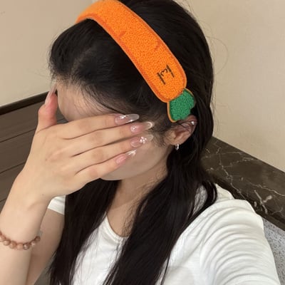 趣味仿真蔬菜造型碎髮魔術貼5入5