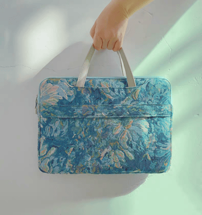 女華油畫風 刺繡多功能旅行電腦包4