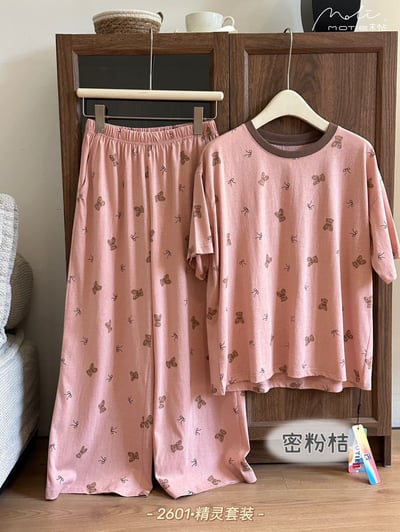 夏日涼感舒適雪花棉精靈睡衣 高級感透氣居家套裝20