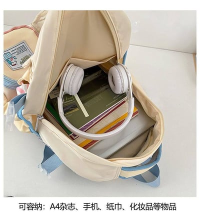 奶萌學院風雙肩包 附牛奶盒造型筆袋14