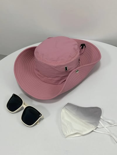 幫你防曬 精選漁夫帽加墨鏡口罩遮陽組合4