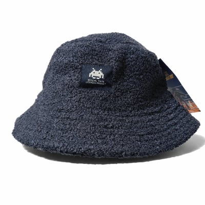 Boardmans × Space Invaders 聯名款 黑色羊羔絨漁夫帽 現貨1