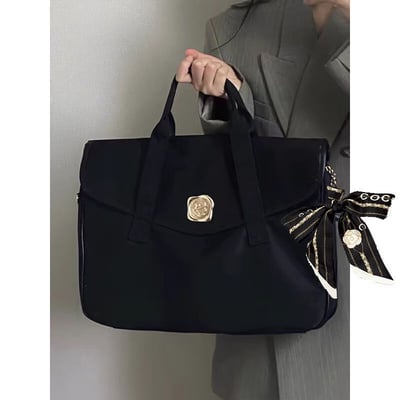 輕奢牛津布高級小香風筆電包 手提斜背兩用電腦包1