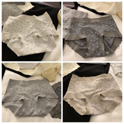 純棉底襠舒適碎花中腰三角褲4件組8