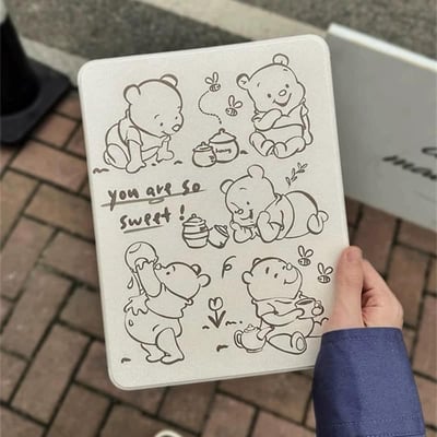 You are so sweet甜蜜維尼熊插畫風IPad平板保護套1