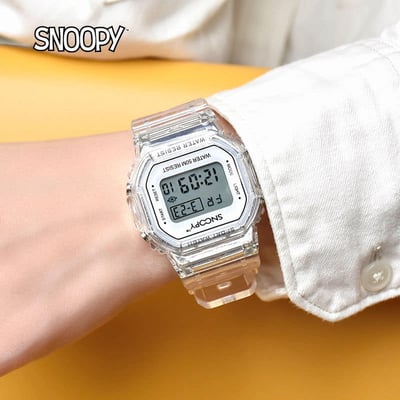 正品Snoopy兩色可夜光電子手錶5