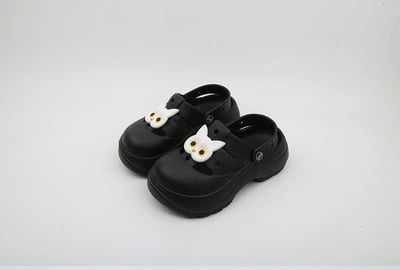 黑白貓貓洞洞鞋防滑厚底涼拖鞋4