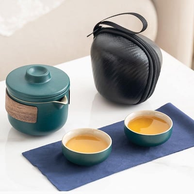 靜藝旅行茶具帶蓋過濾五件茶杯組5