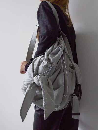 韓國設計師品牌系帶雙肩包3