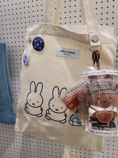 首爾限定 Miffy 米菲卡通圖案丹寧托特包『8/31結單』3