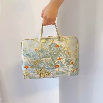 錦繡山河 刺繡山河壯闊感多功能旅行電腦包1