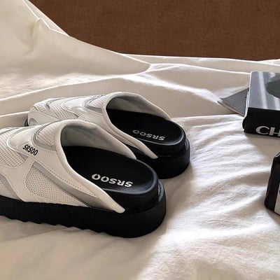 日系小眾機能風厚底包頭半拖鞋2