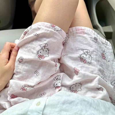 舒舒服服我愛粉紅色的貓咪睡褲 家居褲買1送1  長褲送短褲3