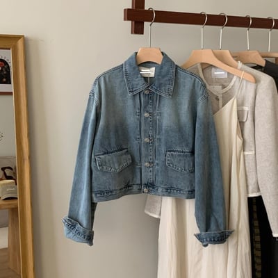 簡約個性風牛仔外套5