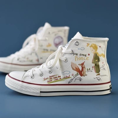 小王子系列手繪情侶帆布鞋  43現貨免運3