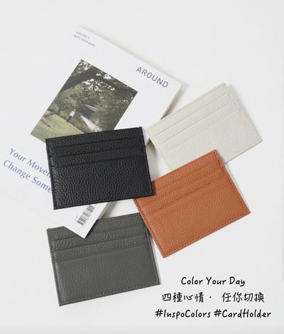 INS極簡風 頭層牛皮一片式卡夾3