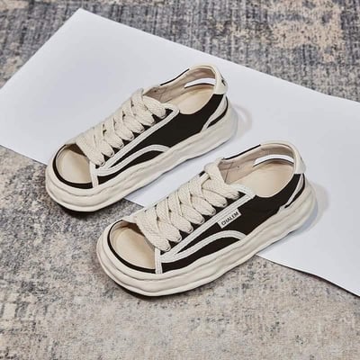 夏季帆布露趾溶解厚底涼鞋  36現貨免運2