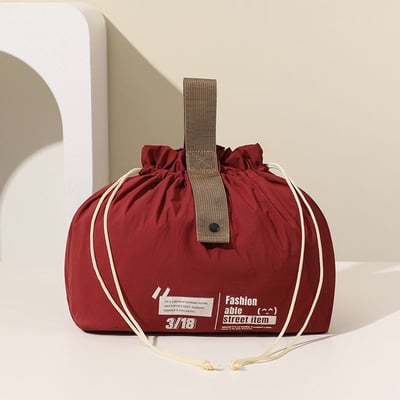 日系束口午餐袋 輕便手提便當包 防水飯盒袋 收納袋7