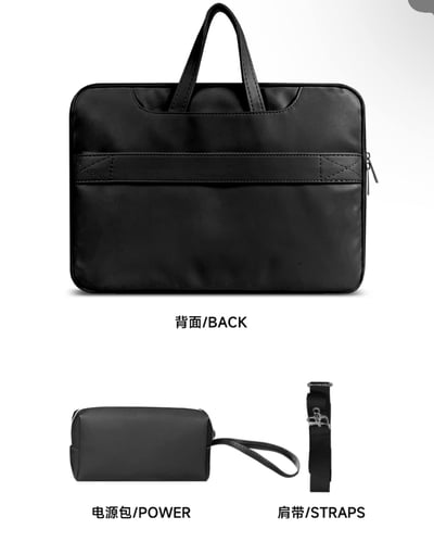 卡皮巴拉工作中 辦公室水豚黑色多功能旅行電腦包5