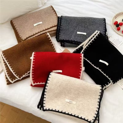 小香風鎖邊・秋冬高級感圍巾10