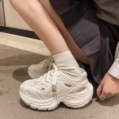 夏季新款增高EVA休閒款運動風洞洞鞋7