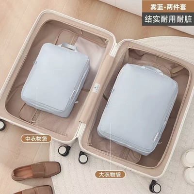 旅行必備  40%壓縮衣物收納袋2件組 一拉省空間  行李箱瞬間多一層7