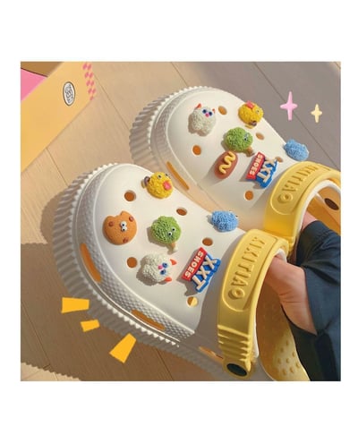 洞洞鞋 可愛新色系增高厚底拖鞋 搞怪怪獸鞋扣款7