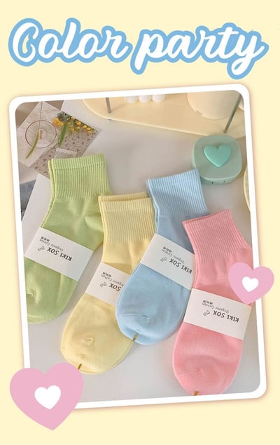 春夏超值10色糖果女襪短襪組  現貨免運3