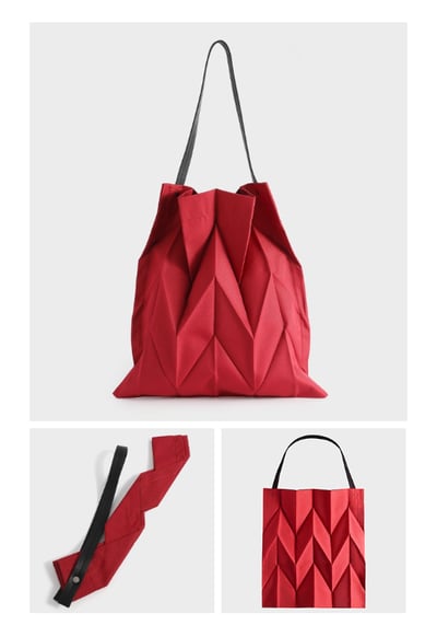 背出你的立體穿搭感時尚幾何褶皺菱格肩背包（5色可選）6