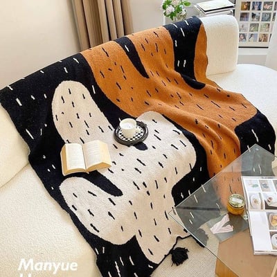 北歐風造型蓋毯 必備仙人掌流蘇設計感家居毯4