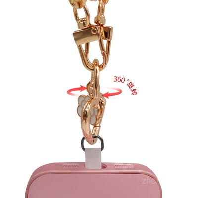 小香風編織金屬鏈手機掛繩 斜背長款百搭 輕奢感隨身背帶11