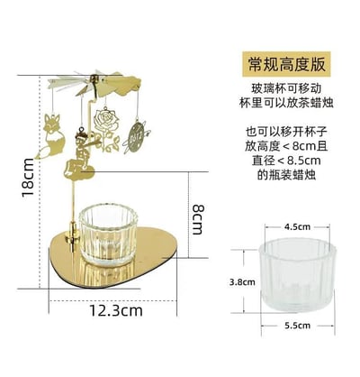 小王子旋轉走馬燭台浪漫氛圍燭光燈 擺件裝飾 燭光晚餐道具5