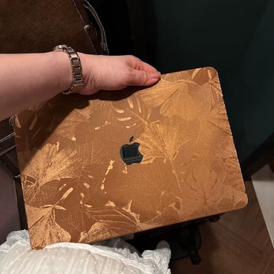 低調光澤 琉光銀杏紋 MacBook 專用保護殼3