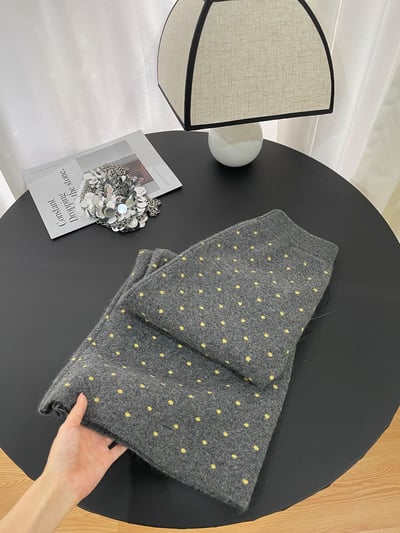 怎麼穿都好看的那條針織裙 復古波點柔軟針織長裙8