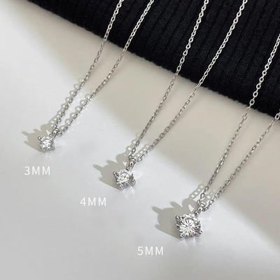 仙氣簡約單鑽純銀項鍊5