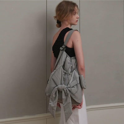 韓國設計師品牌系帶雙肩包2