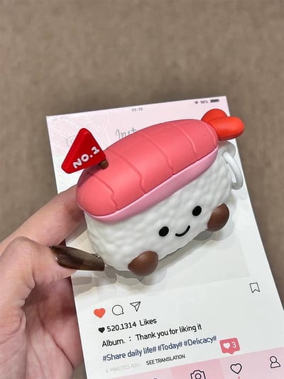 可愛壽司防摔耳機保護套4