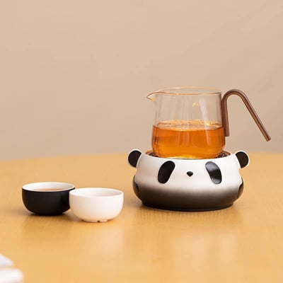 熊貓造型陶瓷蠟燭溫茶爐1