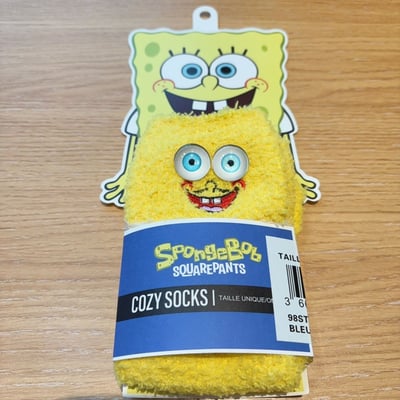 比奇堡限定  卡通珊瑚絨地板襪 情侶款・超萌保暖三入組5