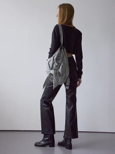 韓國設計師品牌系帶雙肩包7