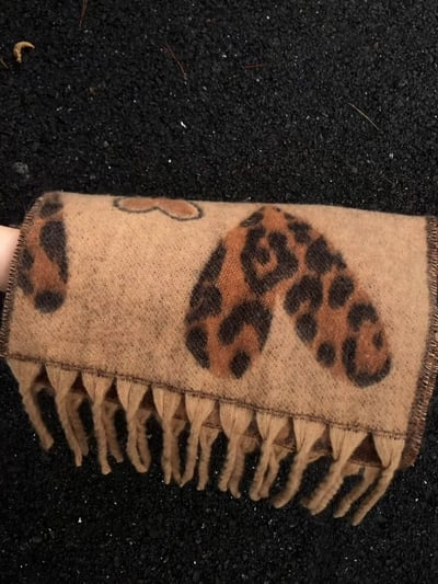 挪威森林．復古老錢風豹紋圍巾 加厚溫暖披肩7