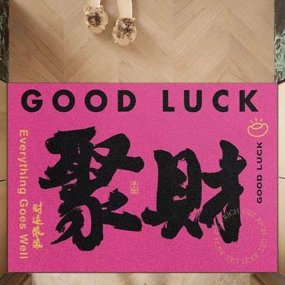 一墊踏進來全家都發財 財迷系列圈絲入戶地墊2