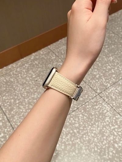 新款皮革摺疊磁吸扣蘋果錶帶5