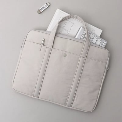 簡約風格商務必備 防震內膽袋電腦包手提包8