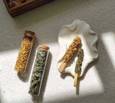 植物系手作聖木棒 兩支組 暖心清醒禮盒｜桂花 × 薄荷5