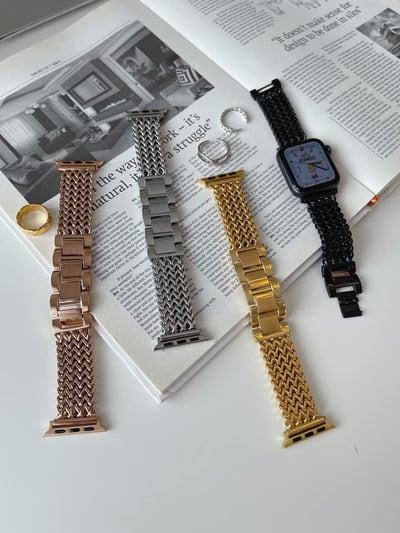 編織不鏽鋼金屬Apple Watch錶帶4