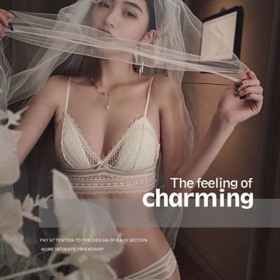 妳的最愛 性感蕾絲大露背無鋼圈內衣套組2