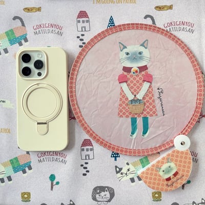 出門包包必備的小東西 一秒打開太方便   日系貓咪系列折疊扇1